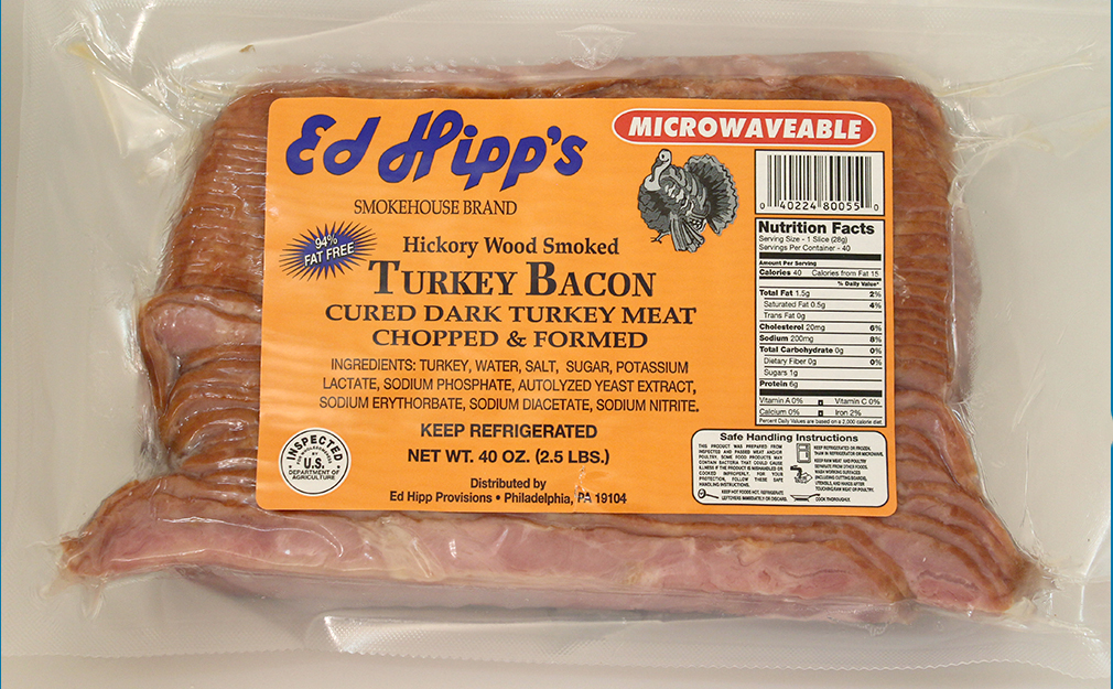 Ed Hipp’s Hickory Wood Smoked Turkey Bacon